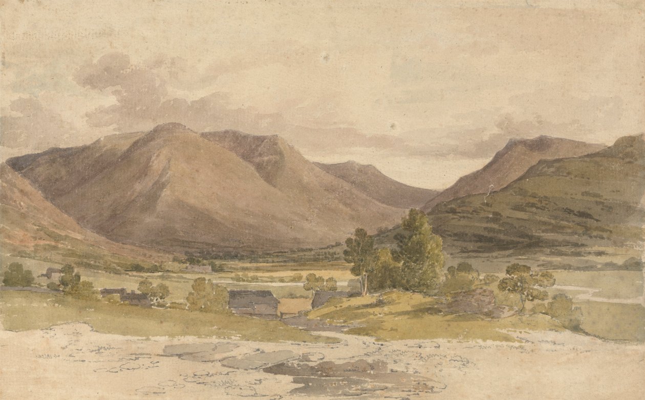 Pohled na Side Farm, Patterdale od Paul Sandby Munn