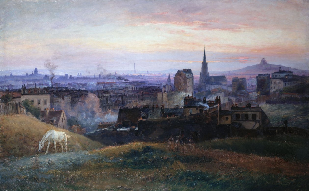 Panoramatický pohled na Paříž z výšin Ménilmontant od Paul Schaan