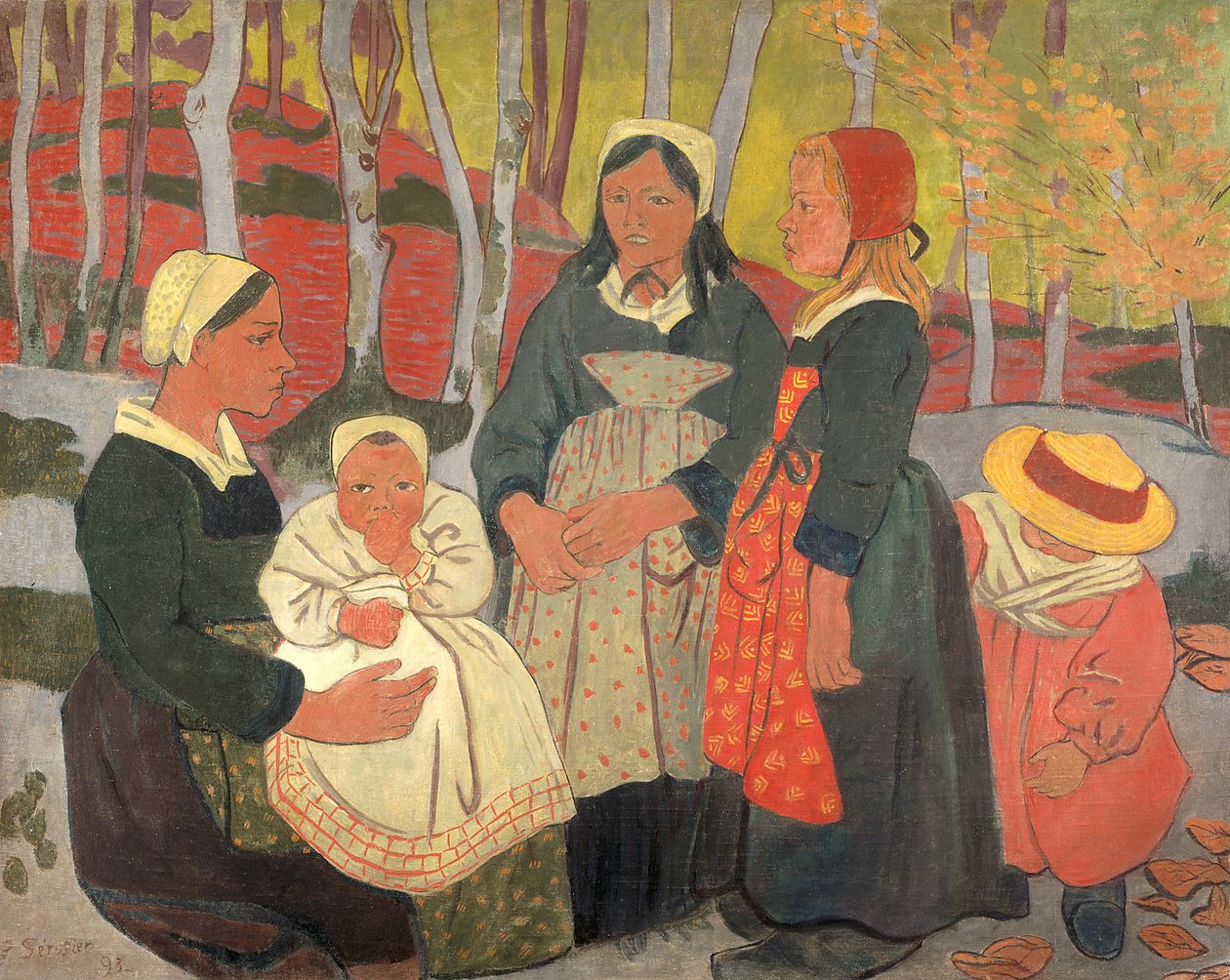 Bretonci v lese Huelgoat (olej na plátně) od Paul Sérusier