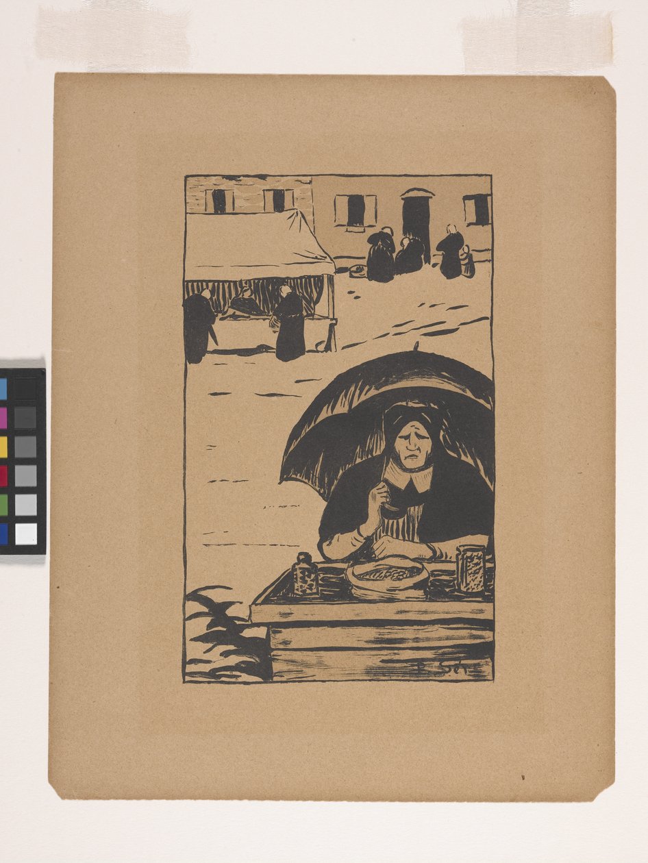 The Street Vendor (barevná litografie) od Paul Sérusier