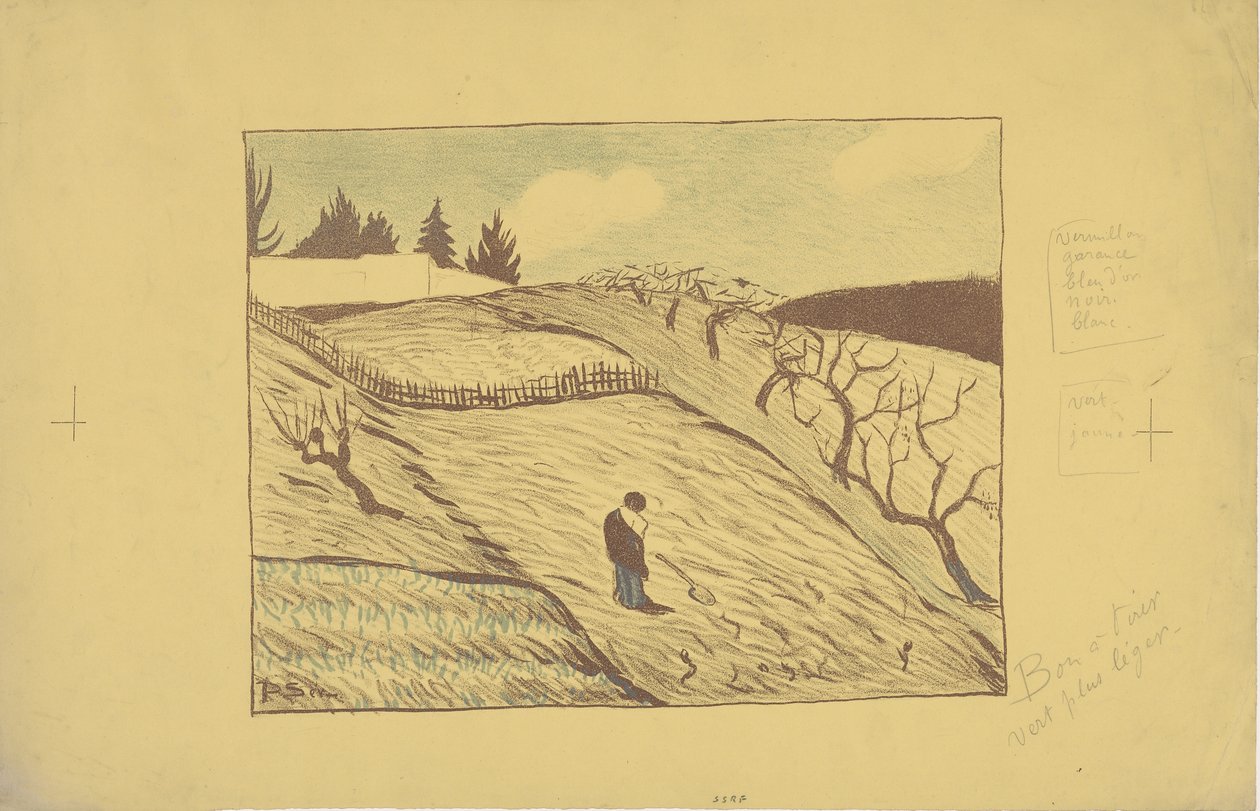 La fin du jour (Konec dne) 1893 (barevné lito) od Paul Sérusier
