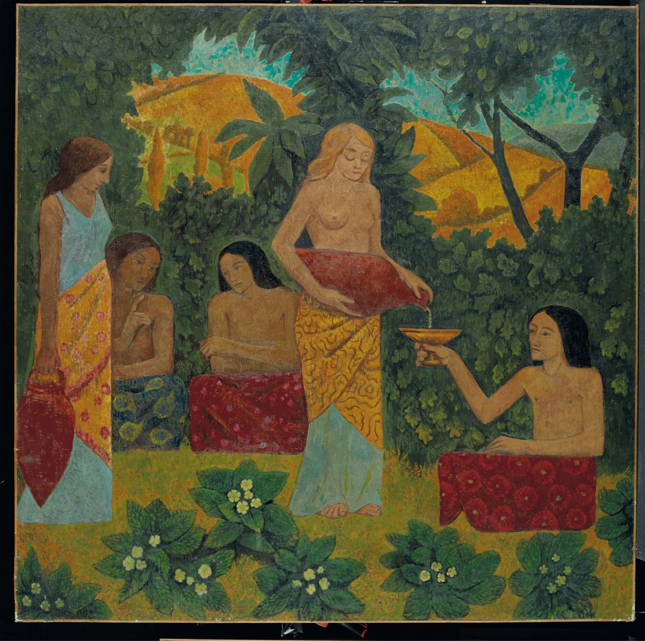 Úlitby, pět postav v bájném lese od Paul Sérusier