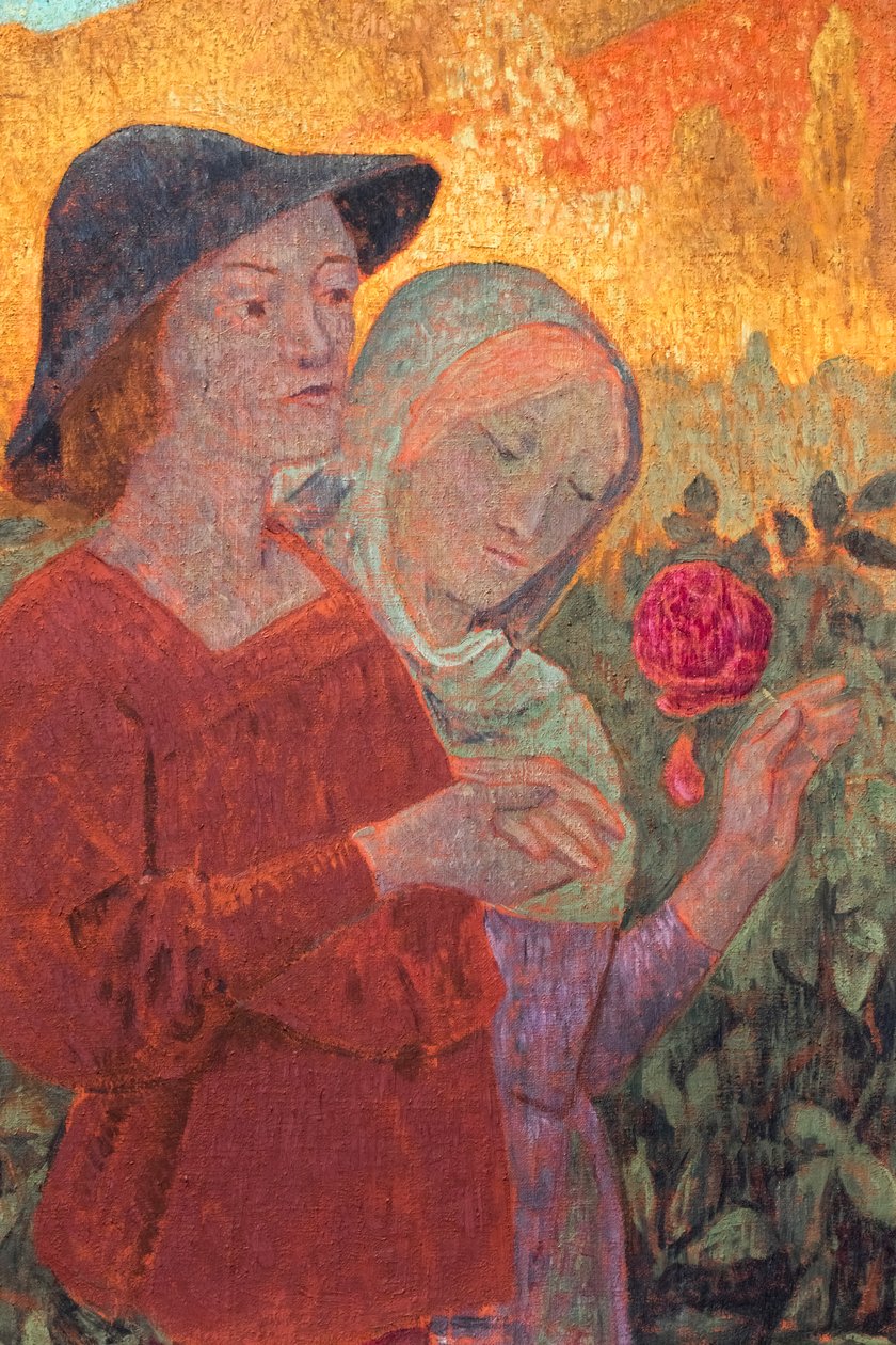 Mignonne, allons voir si la rose, detail, asi 1910 (olej na plátně) od Paul Serusier