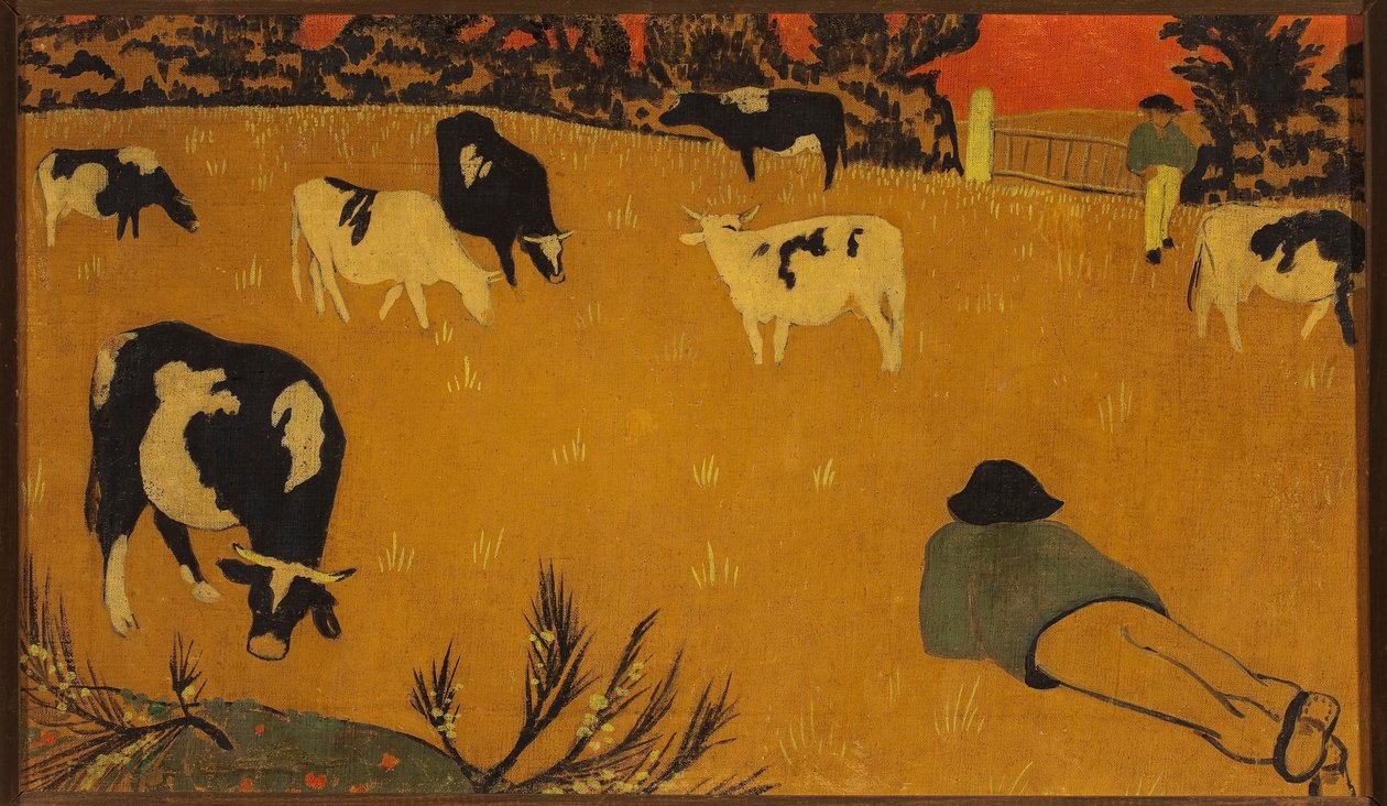Bretaňský panel s kravami od Paul Sérusier