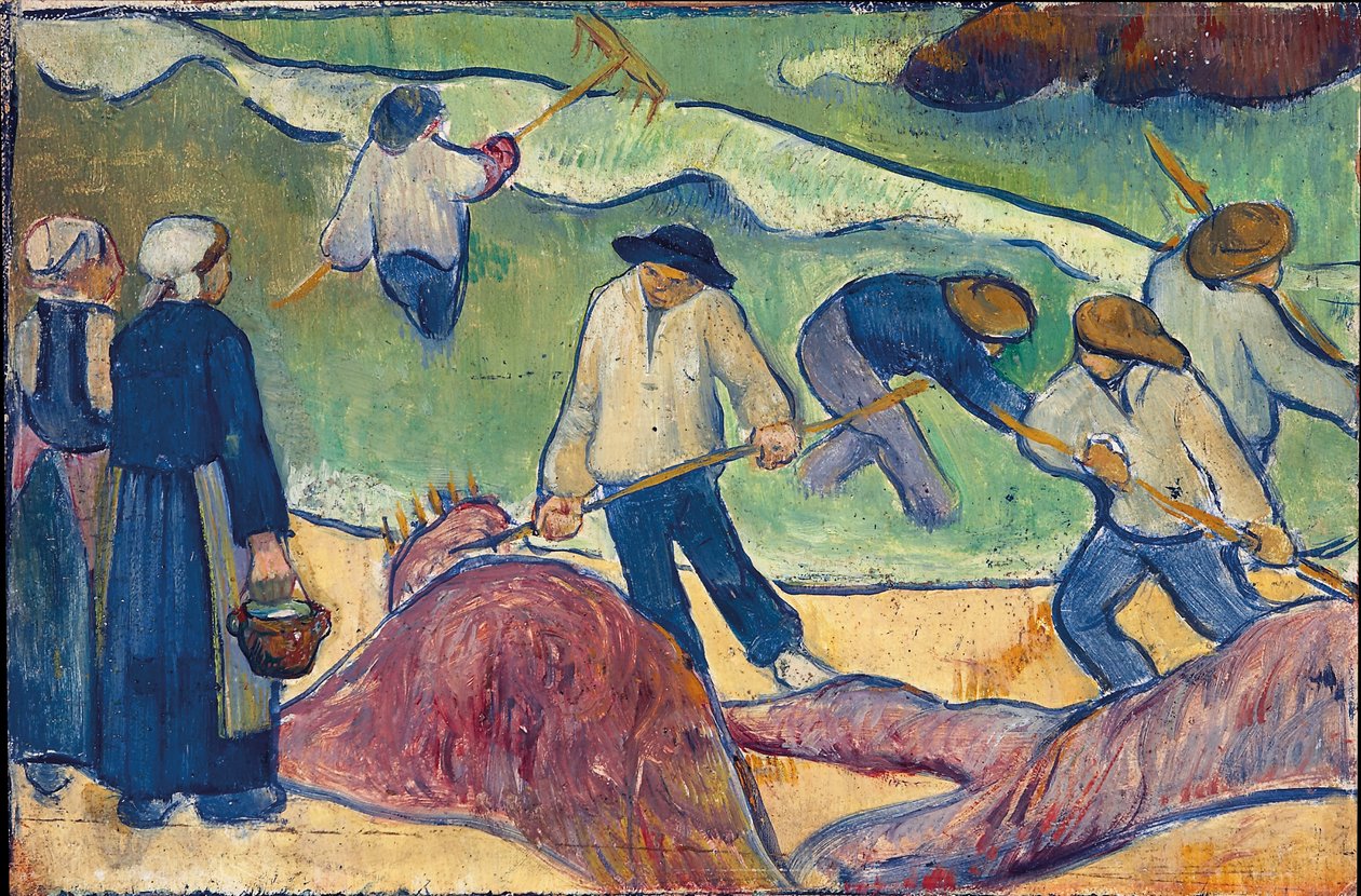 Malá krajina s rybáři sbírajícími mořské řasy od Paul Sérusier