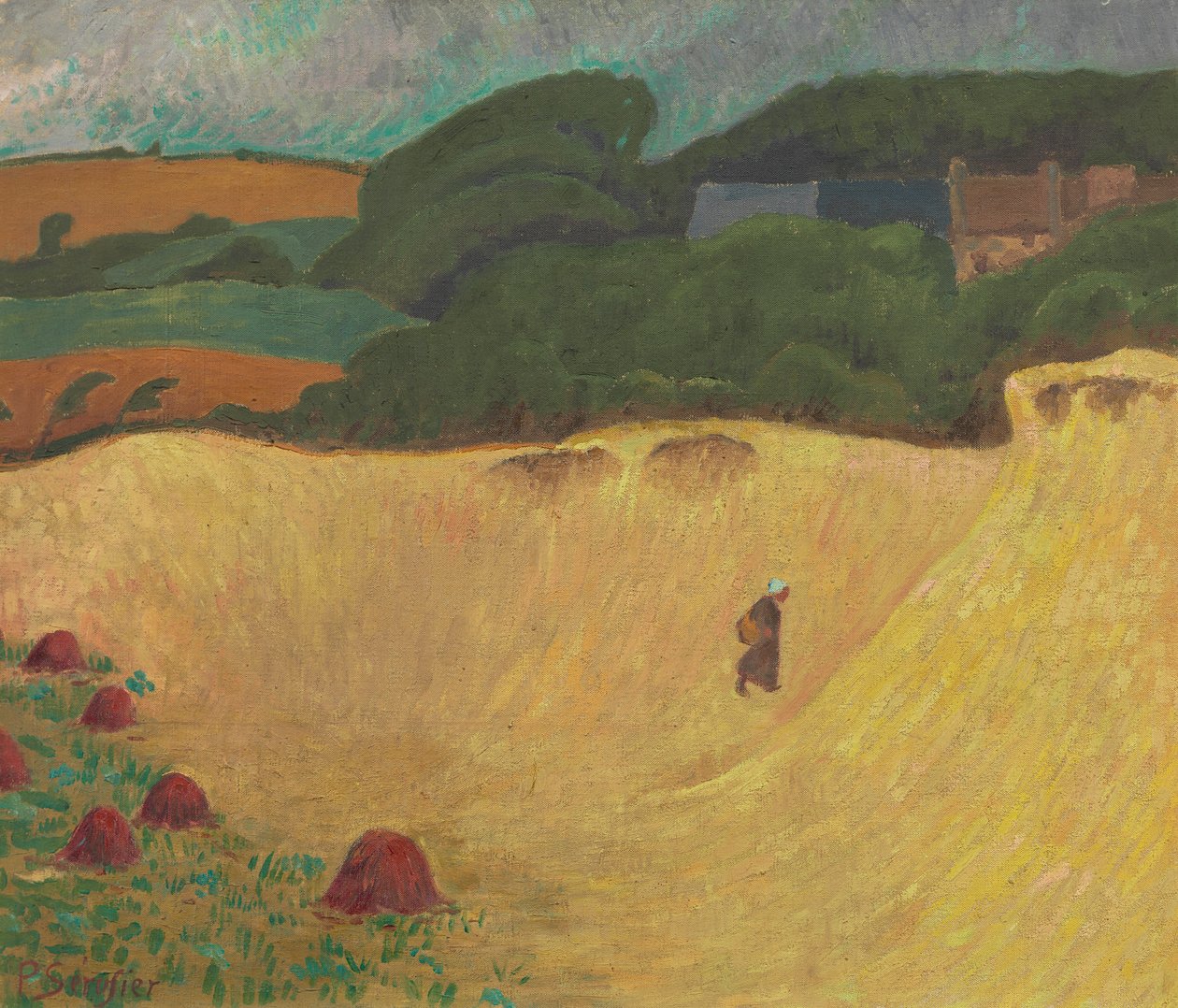 Pláž Les Grands Sables v Le Pouldu od Paul Sérusier