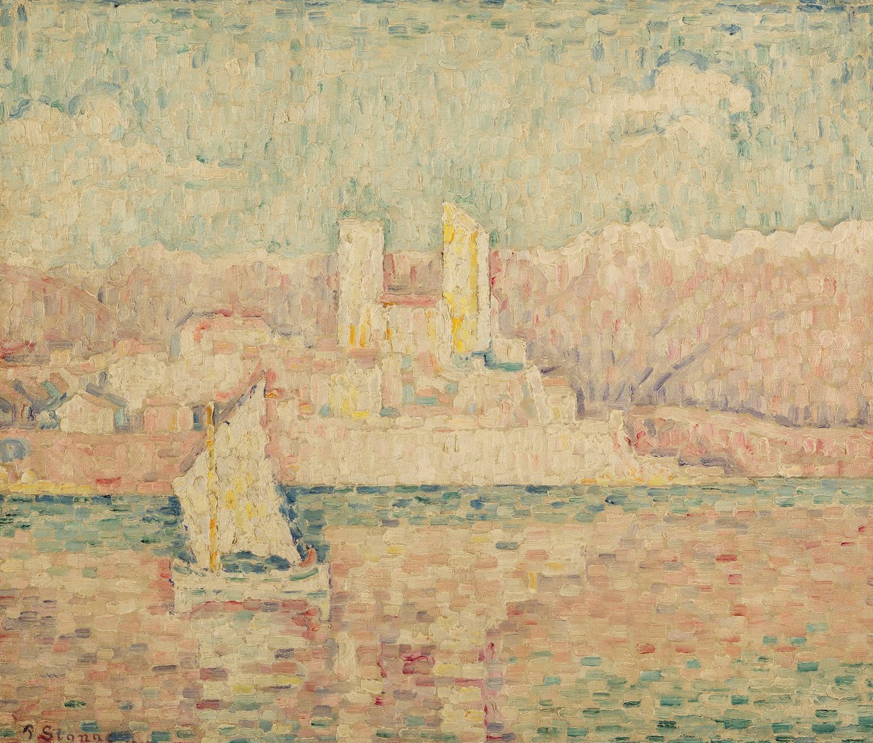 Ráno v Antibes, 1919 od Paul Signac