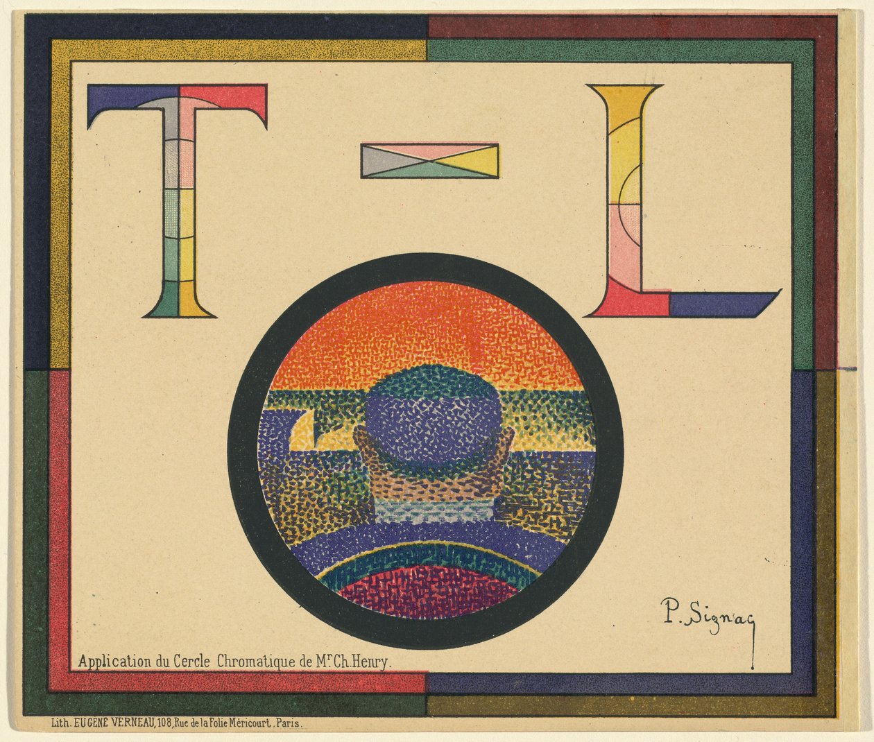 Aplikace chromatického kruhu pana Ch. Henryho od Paul Signac