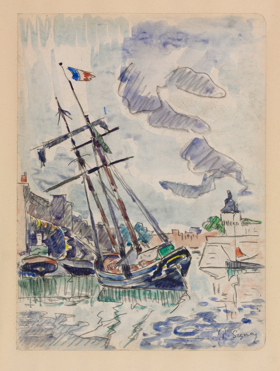 Loď v přístavu od Paul Signac