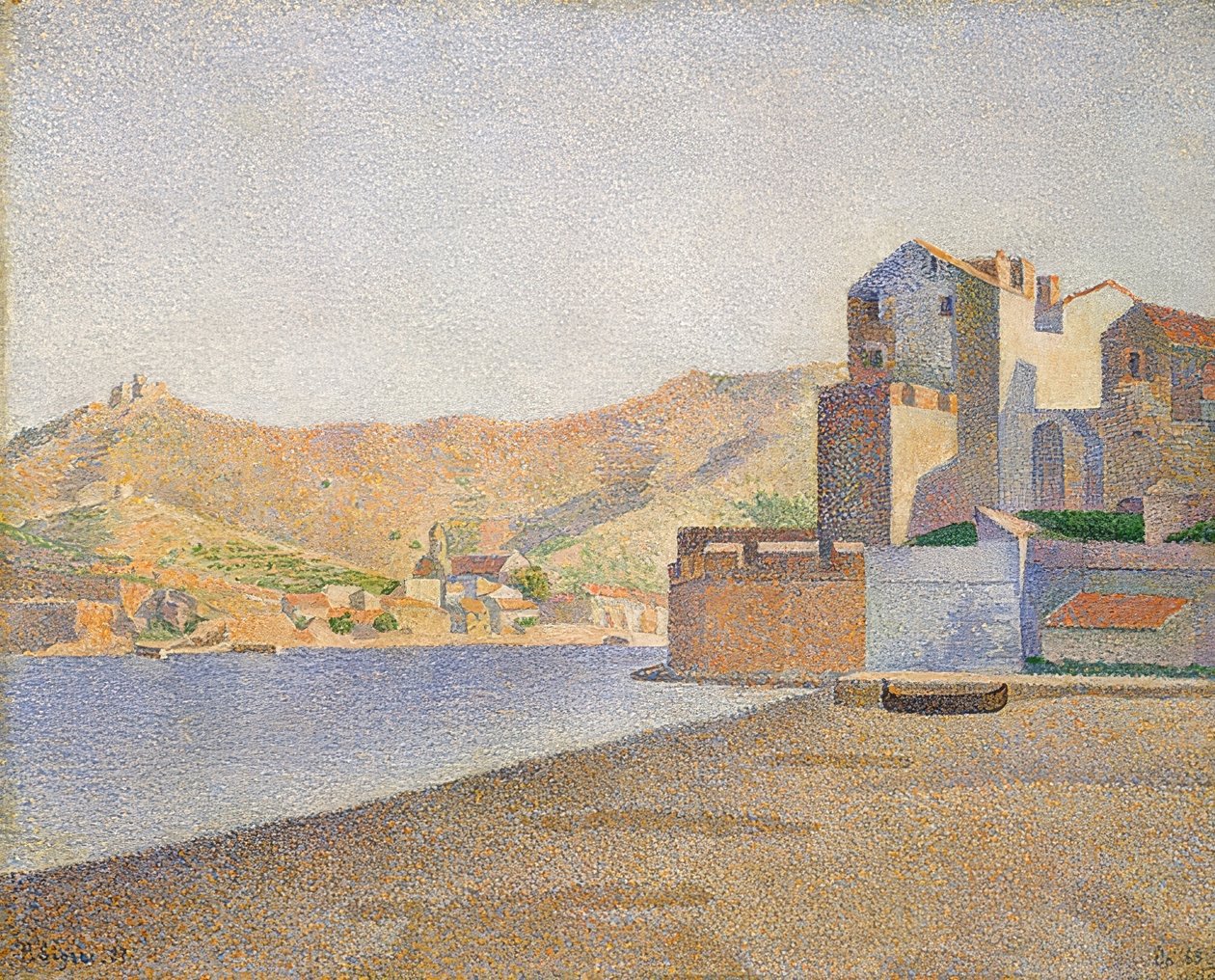 Der Stadtstrand, Collioure, Opus 165 / Collioure. Pláž města. Opus 165. 1887 od Paul Signac