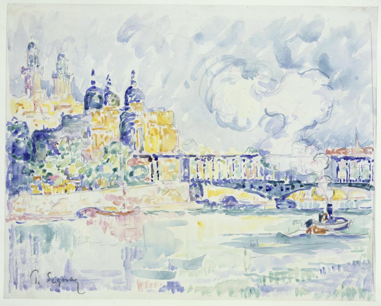 Seina s Trocadéro a Pont de Passy v Paříži od Paul Signac