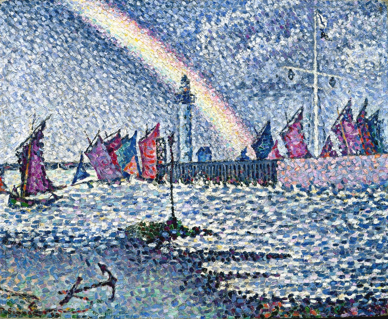 Vchod do přístavu Honfleur (olej na plátně) od Paul Signac