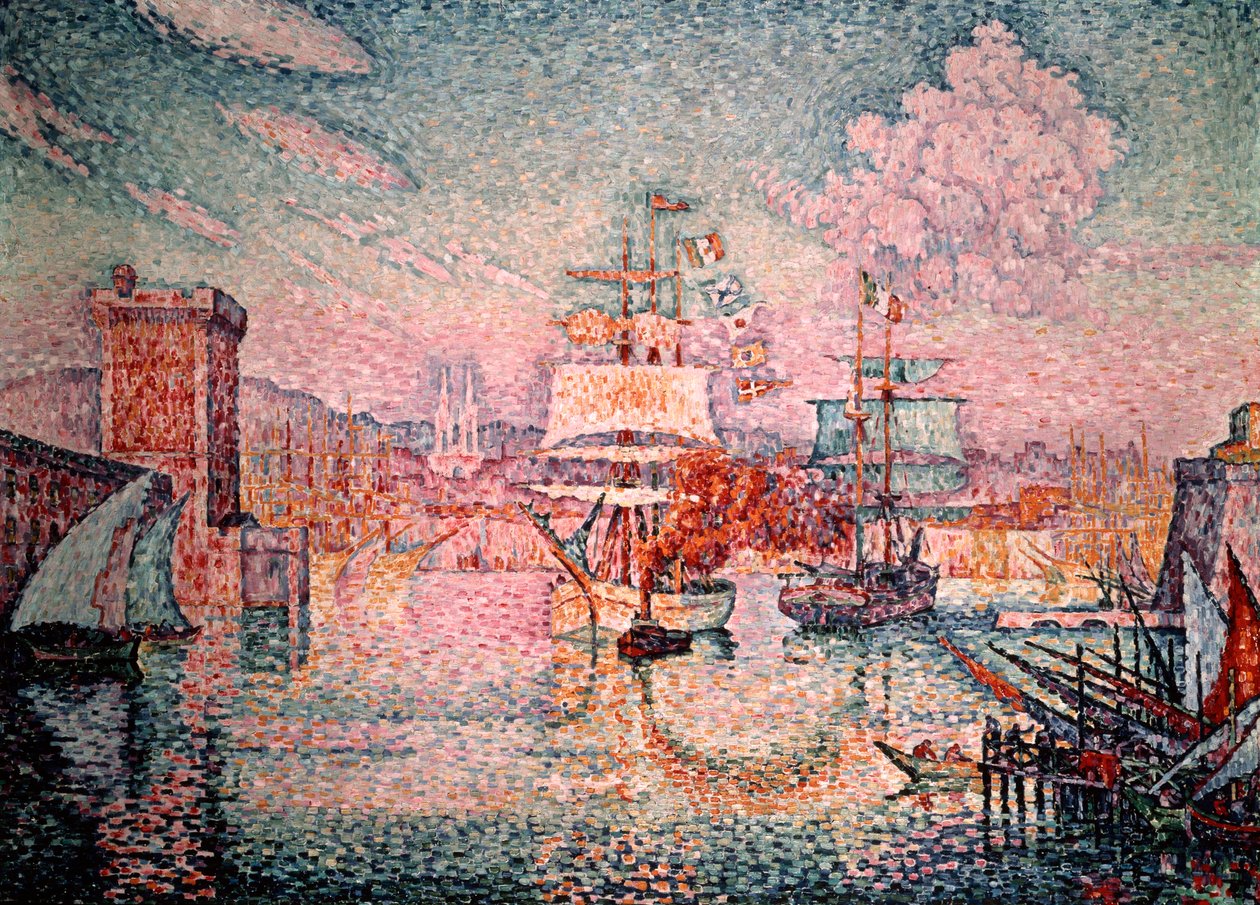 Vjezd do přístavu Marseille, 1911 od Paul Signac
