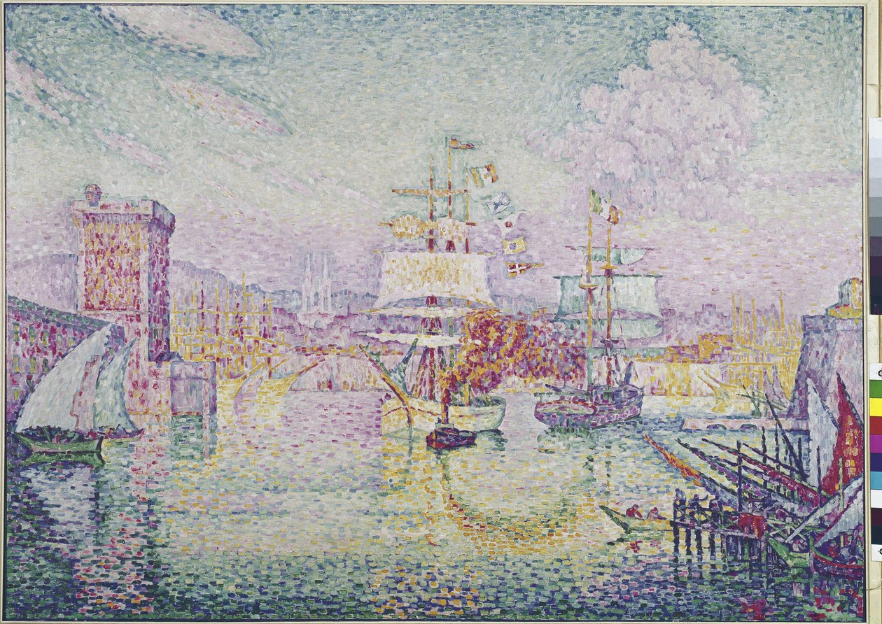 Vjezd do přístavu Marseille (olej na plátně od Paul Signac
