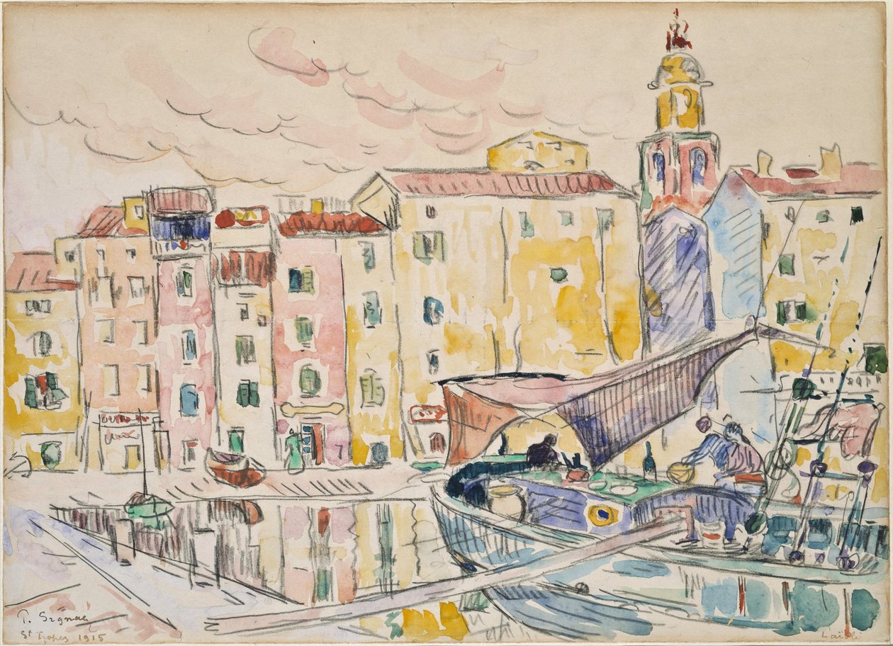 Z přístavu v Saint-Tropez od Paul Signac
