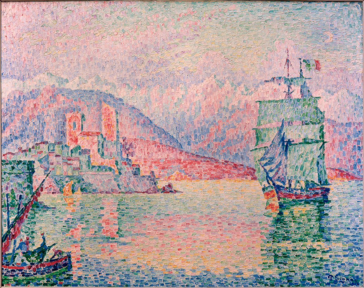 Přístav Antibes ve večerním světle od Paul Signac