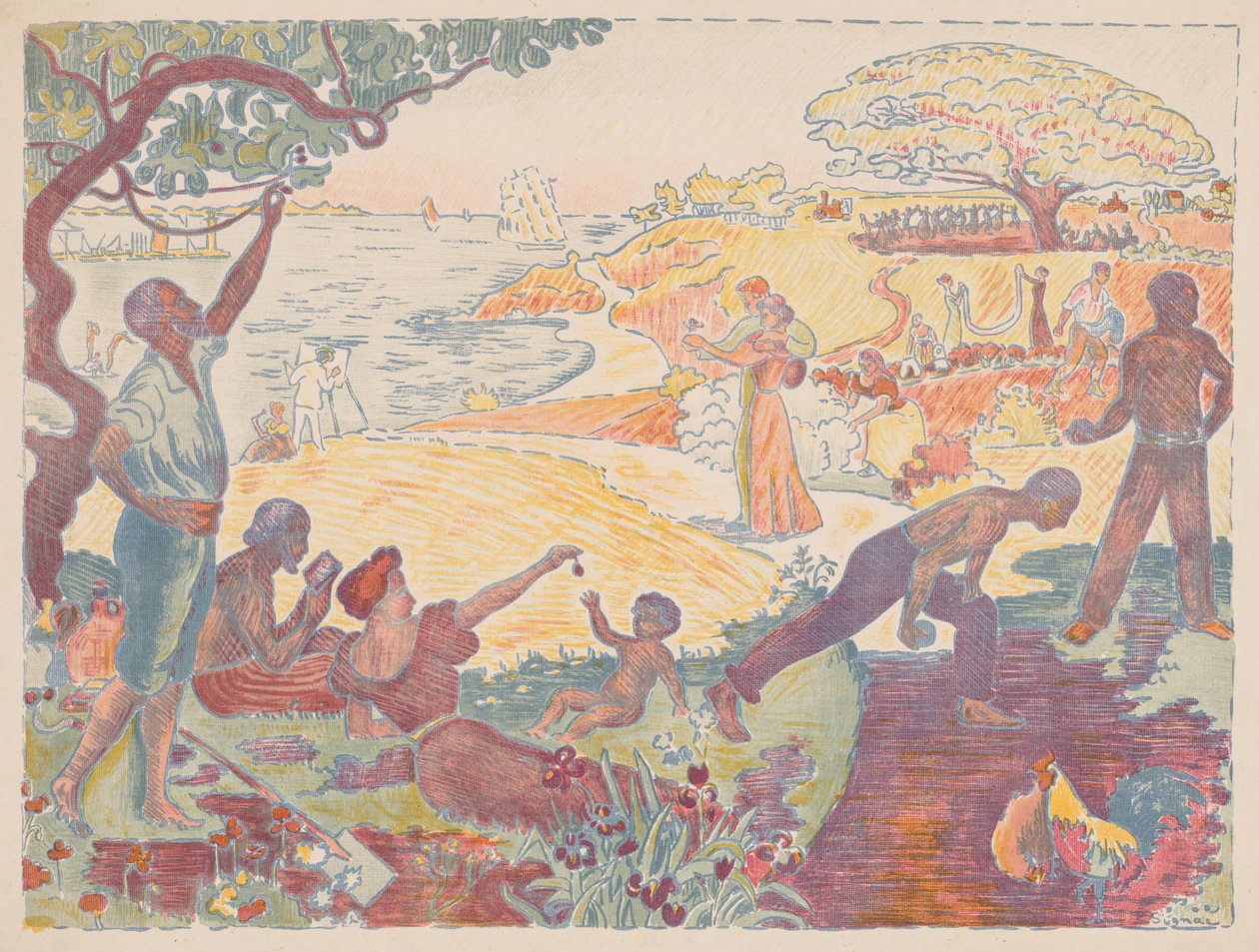 Harmonious Times, 1895-1896. od Paul Signac