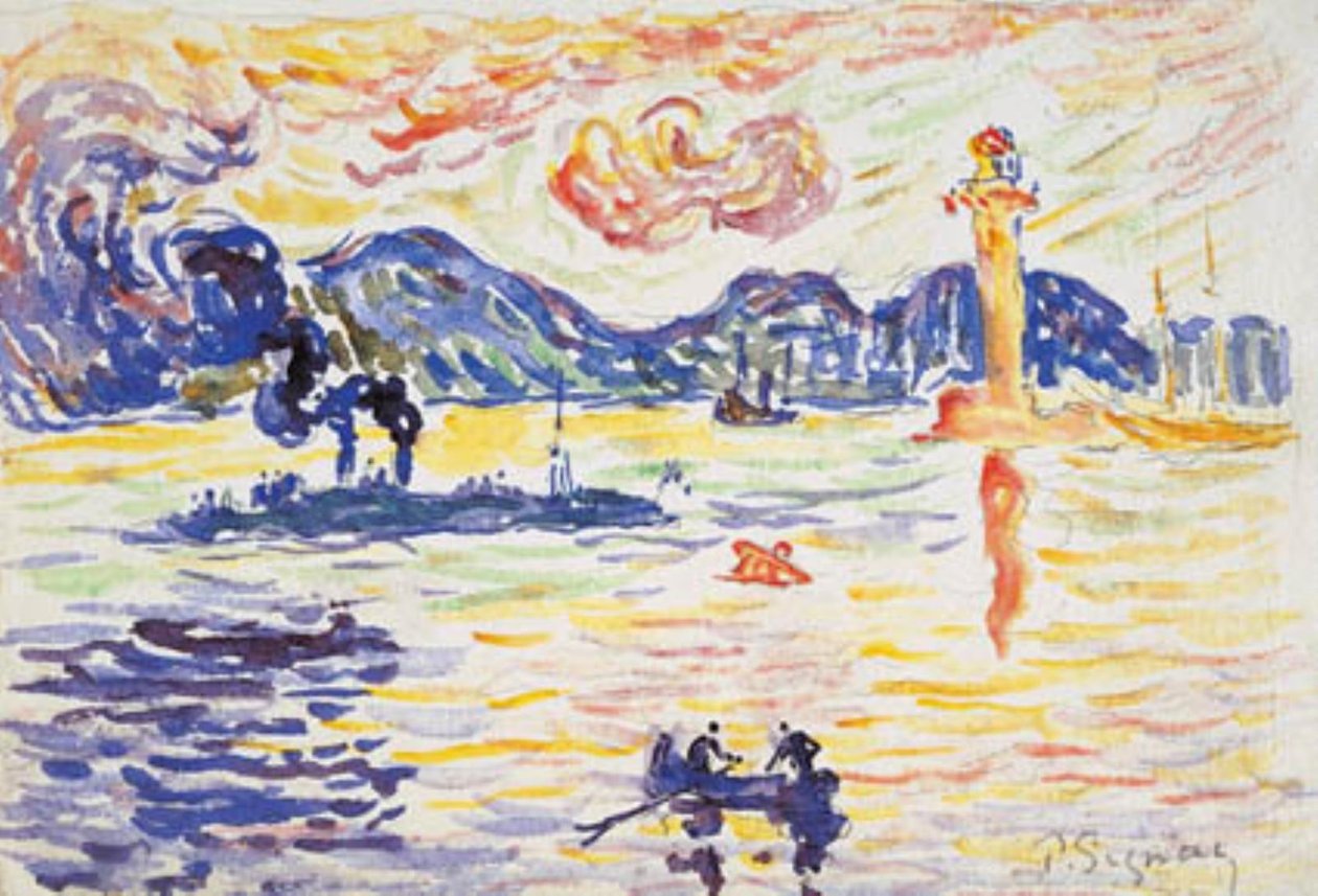 Přístav Saint-Tropez s torpédoborcem Midi de la France od Paul Signac