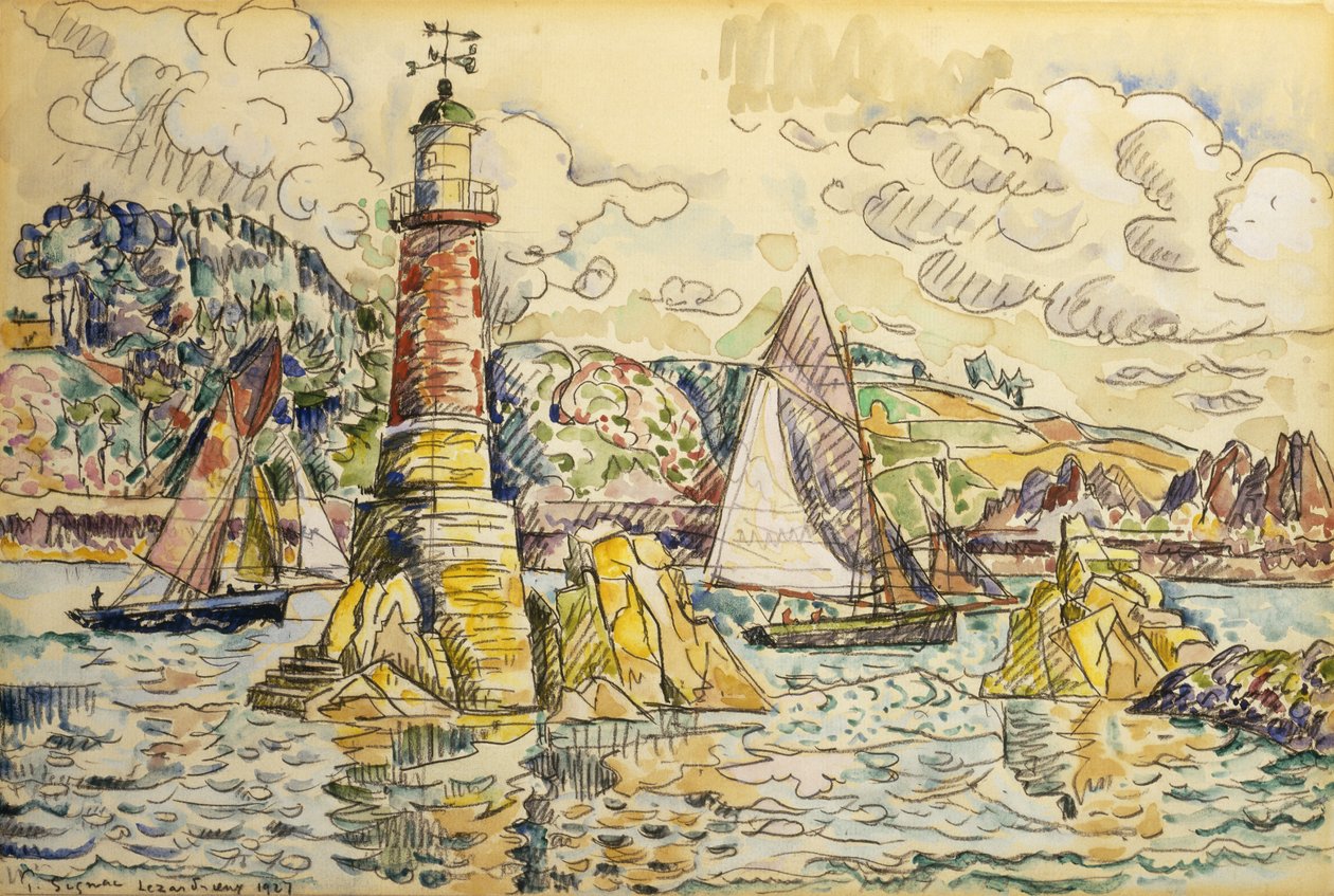Maják v Lezardrieux, 1927 od Paul Signac