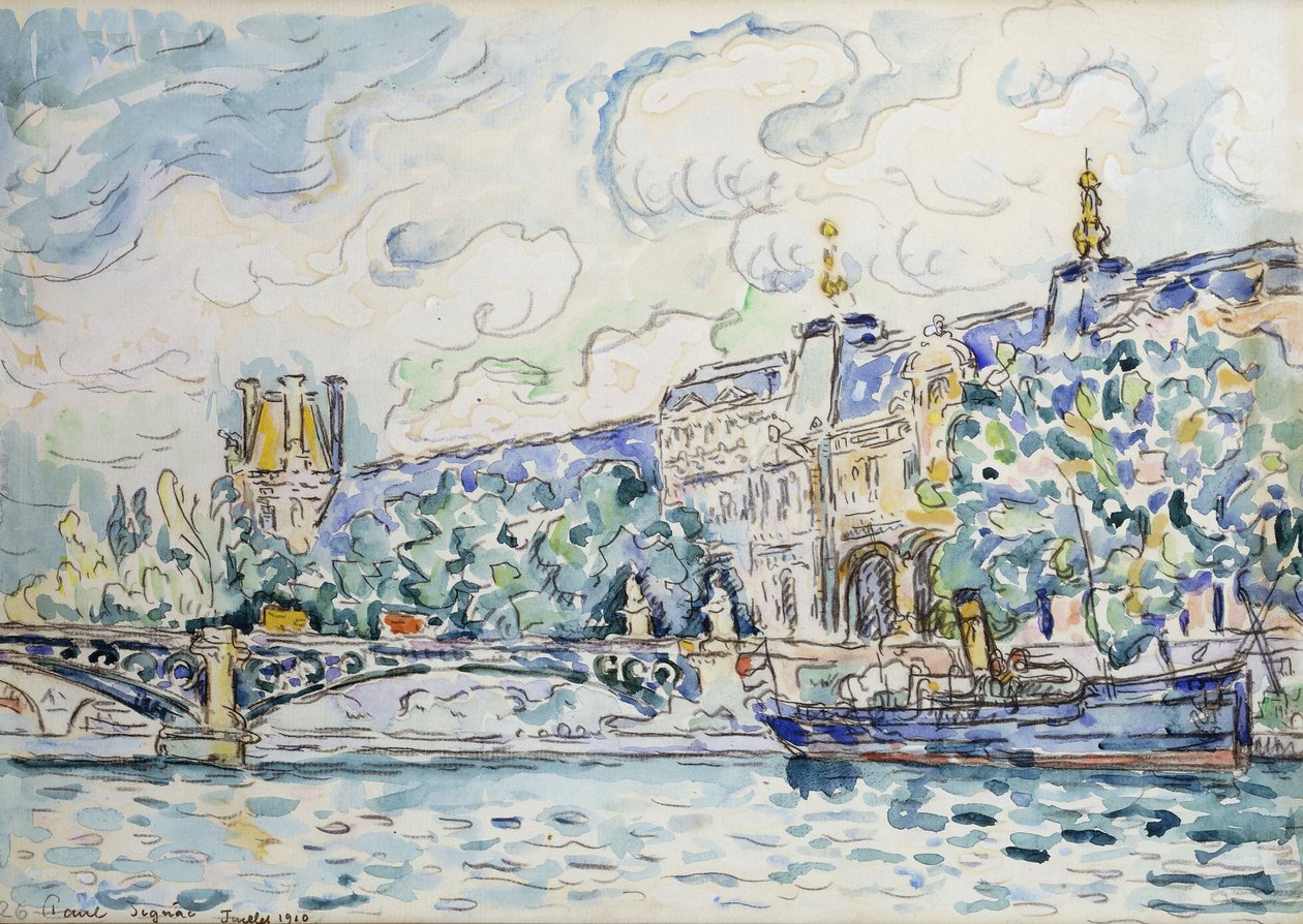 Palác Louvre, 1910 od Paul Signac
