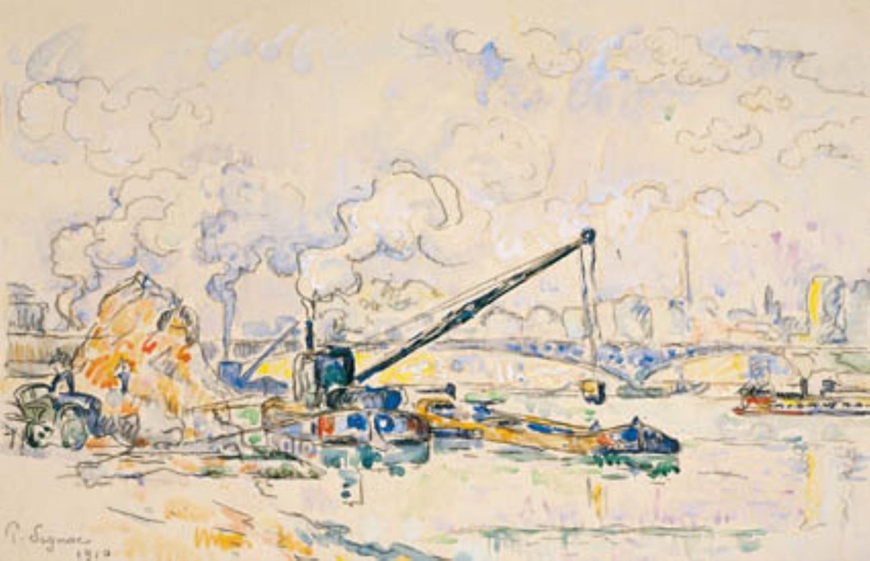 Most mirabeau. Sandbunken od Paul Signac