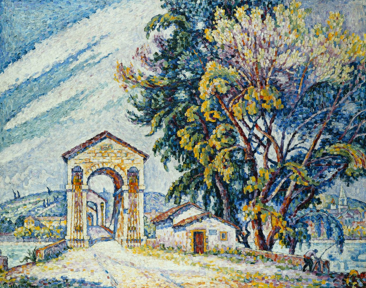 Most v Bourg-Saint-Andeol, 1926 od Paul Signac