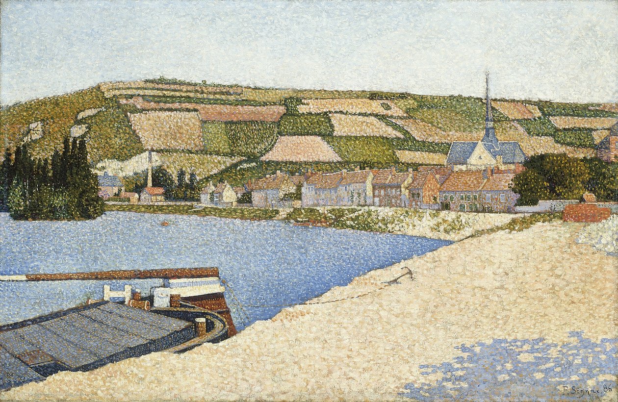 Les Andelys, Aval Coast, 1886 od Paul Signac