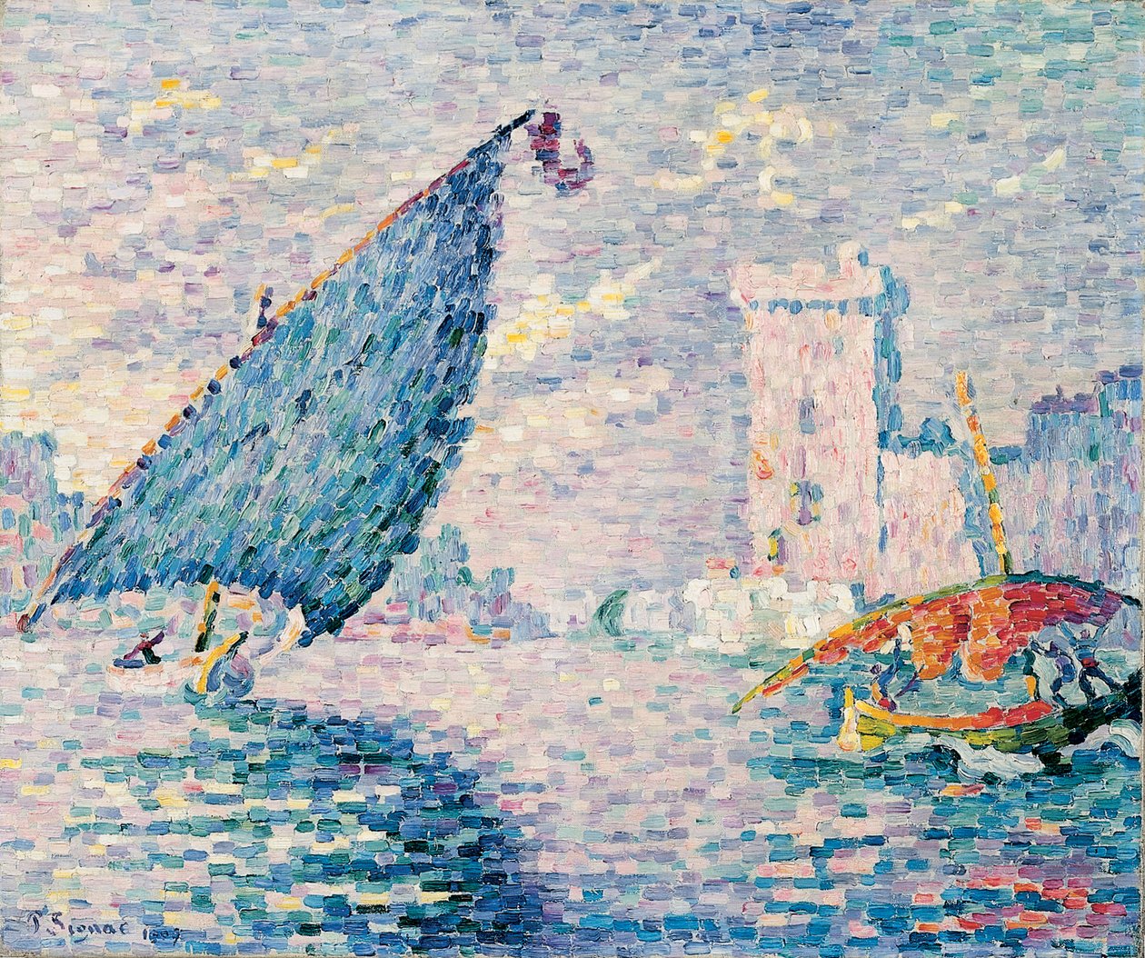 Marseille, Rybářské lodě, 1907 od Paul Signac