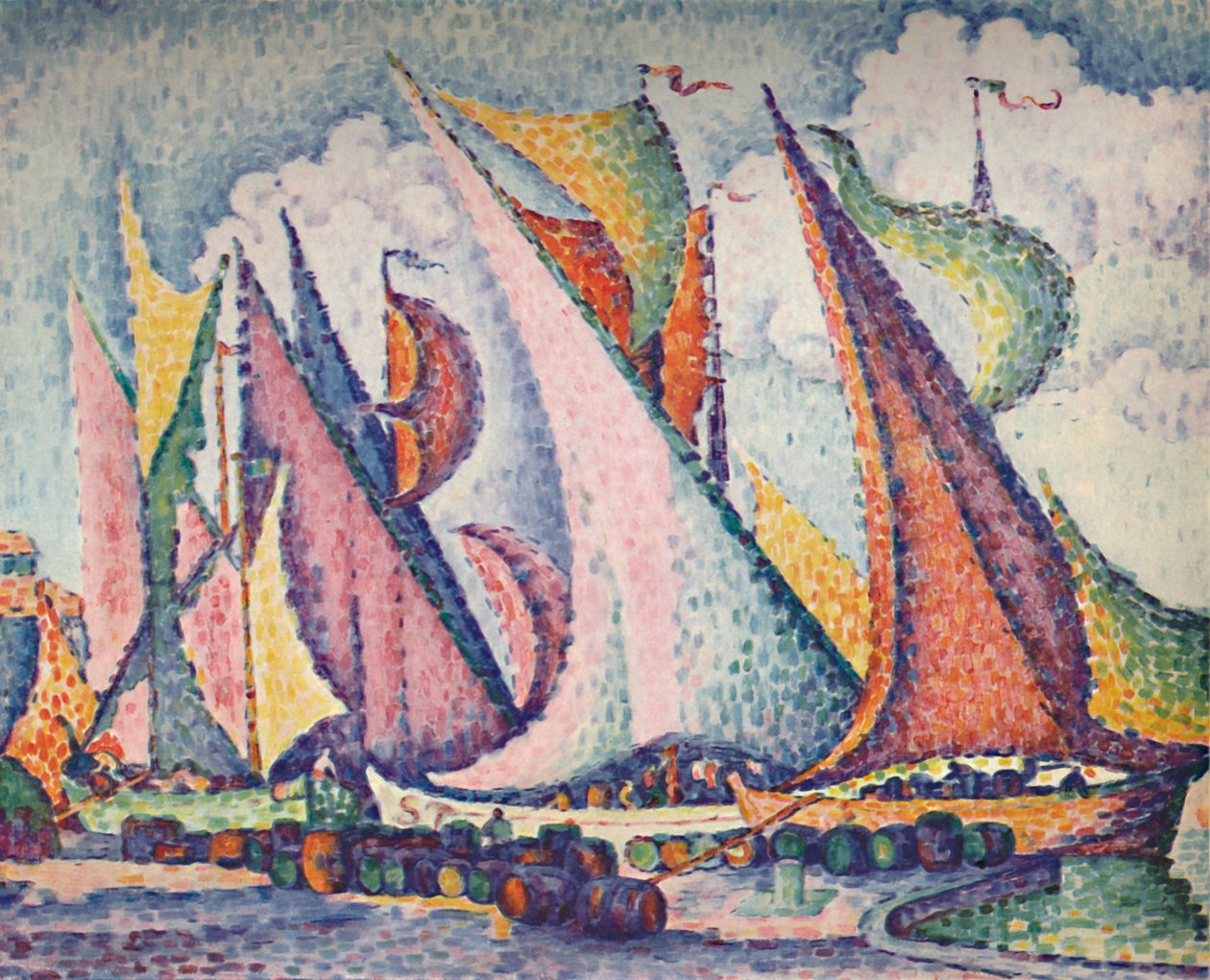 Středomořské plachetnice, 1923 od Paul Signac