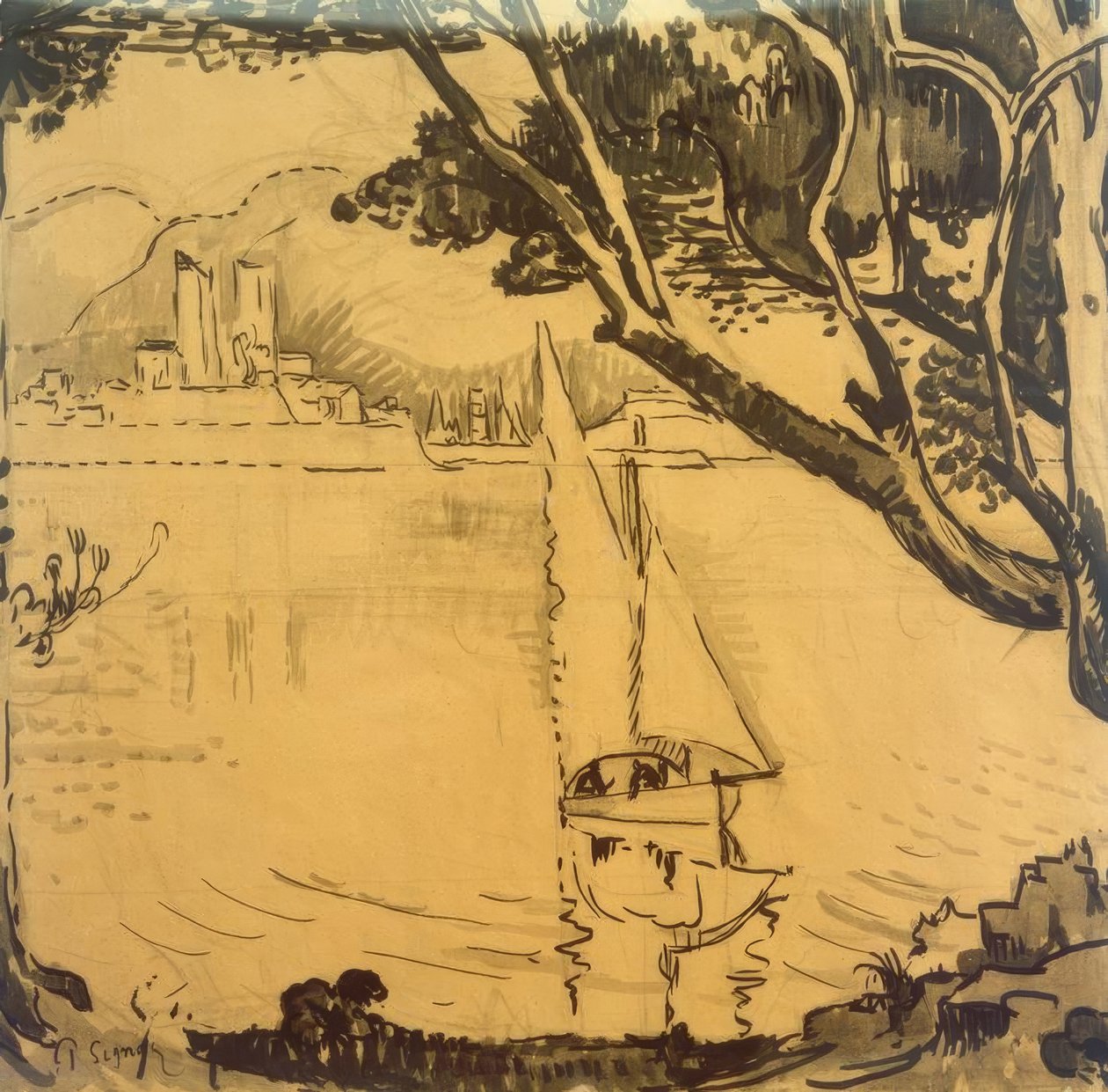 P.Signac, Pointe de Bacon od Paul Signac