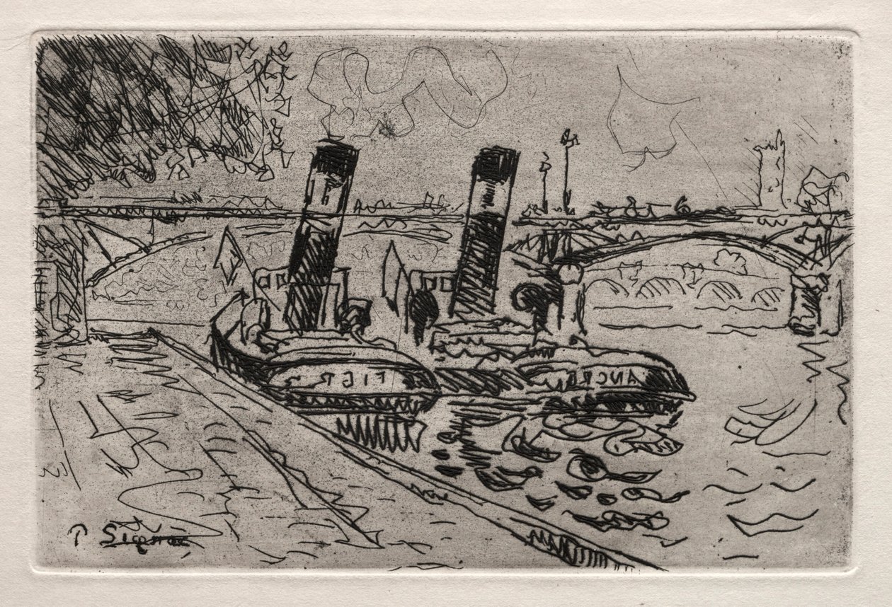 Paříž, Pont des Arts s Remorqeurs od Paul Signac