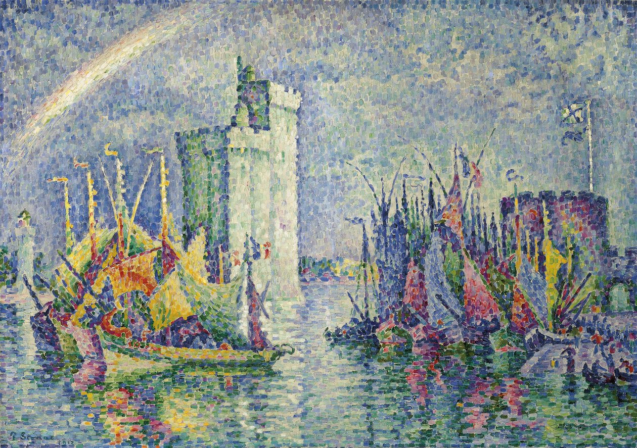 Rainbow v přístavu La Rochelle; Rainbow, La Rochelle, Port, 1912 od Paul Signac