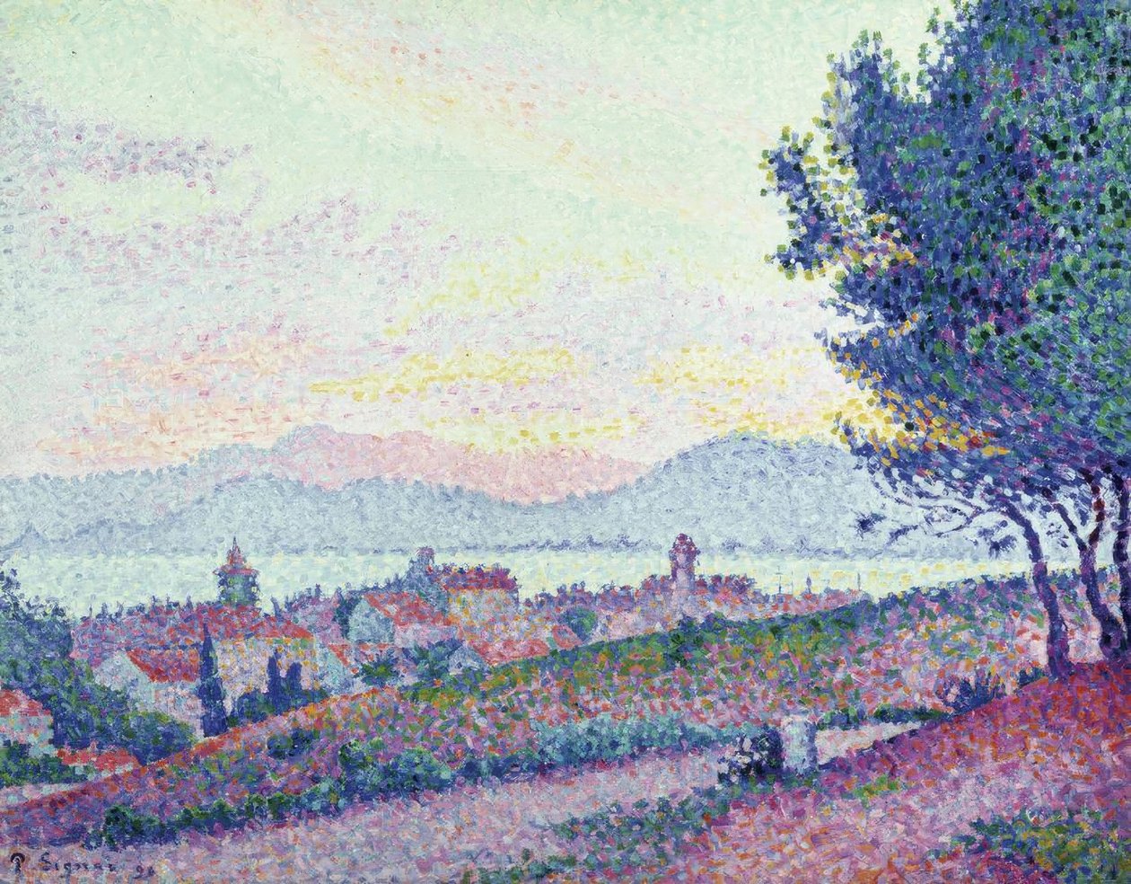 Saint Tropez - Bosque de pinos/1896 od Paul Signac