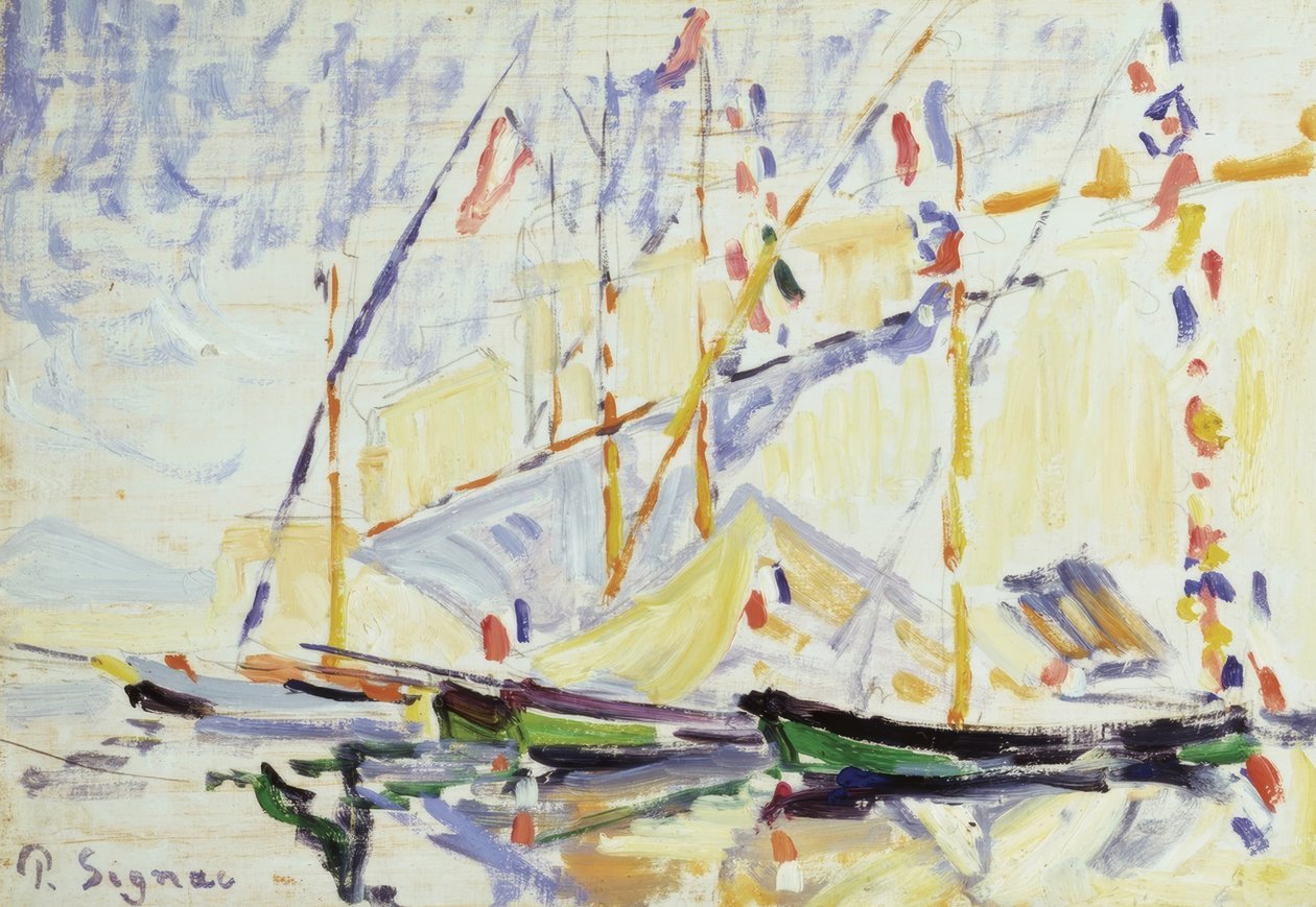 Saint Tropez. Umělec: PAUL SIGNAC. Muzeum: GALERIA COURTAULD / LONDRES / G. BRETAÑA od Paul Signac