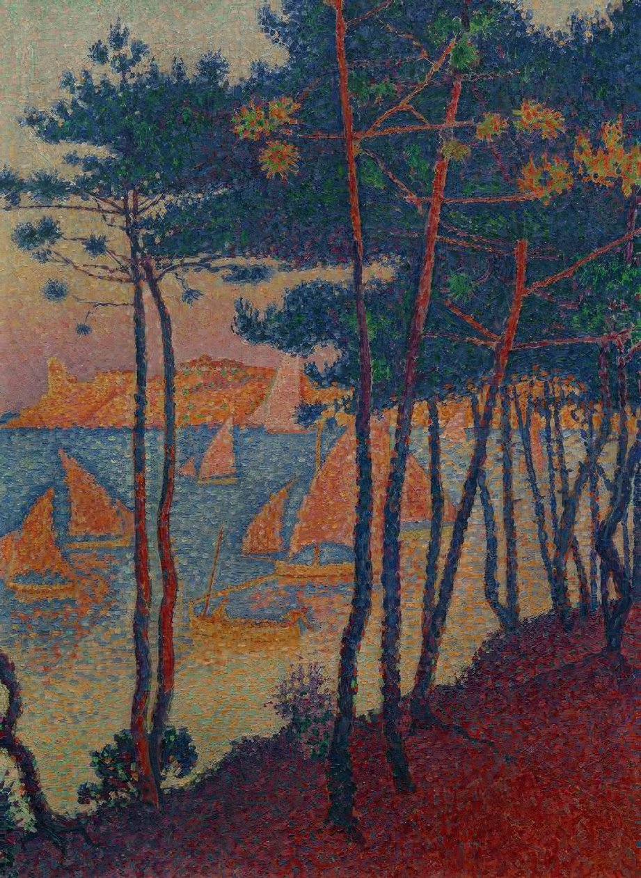 Plachty a borovice od Paul Signac