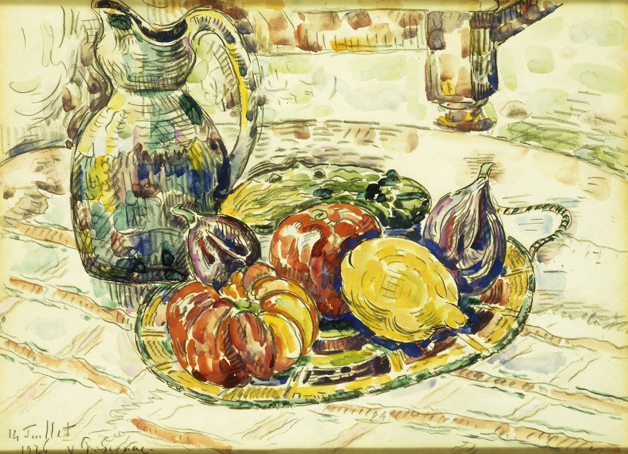 Zátiší s ovocem; Nature Morte avec Fruits, 1926 od Paul Signac