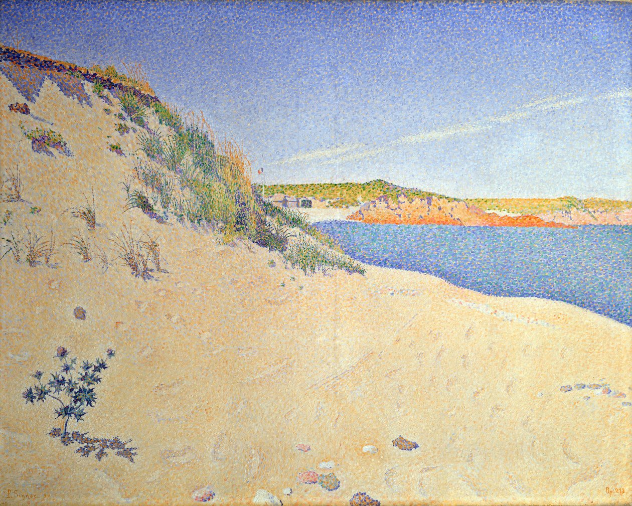 Pláž v Saint-Briac. Op. 212 Písečné pobřeží, 1890. od Paul Signac