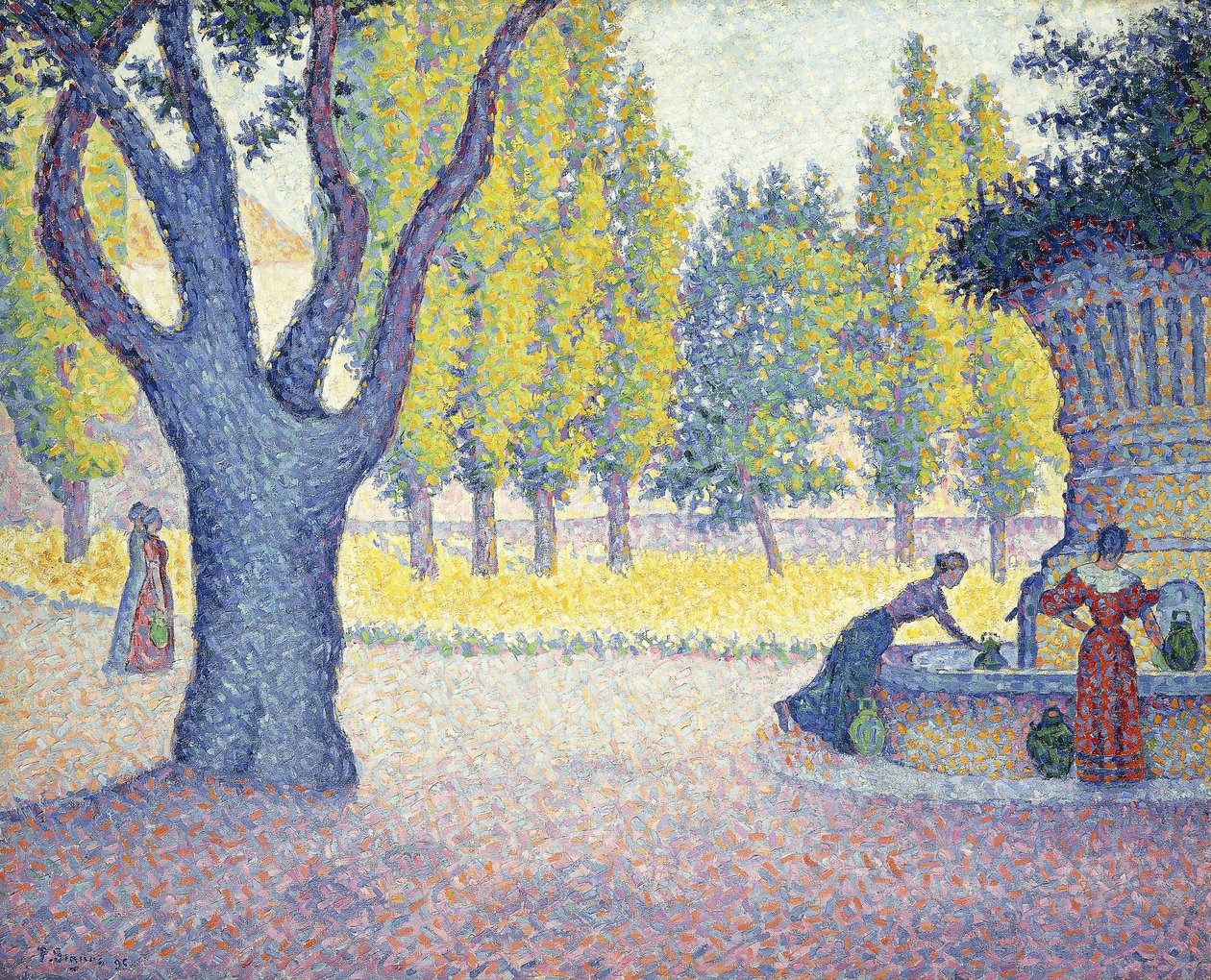 Fountain des Lices v St, 1895 od Paul Signac