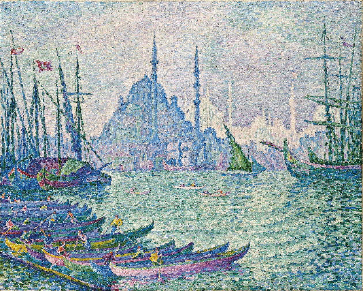 Zlatý roh, minarety - Signac, Paul (1863-1935) - 1907 - Olej na plátně - 73x92,5 - Soukromá sbírka od Paul Signac