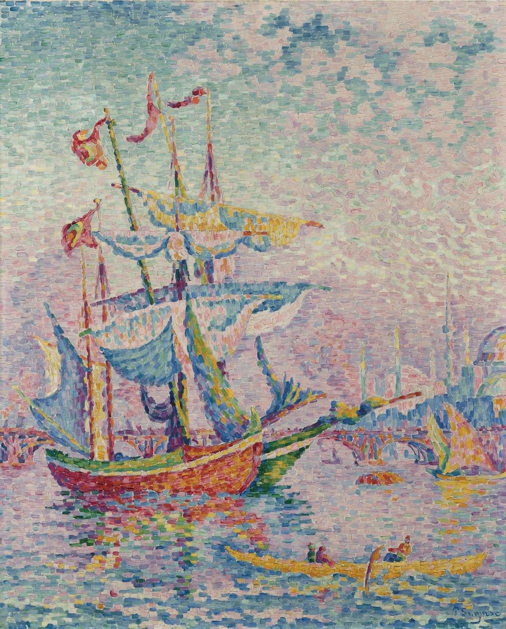 Zlatý roh. Most, 1907 od Paul Signac