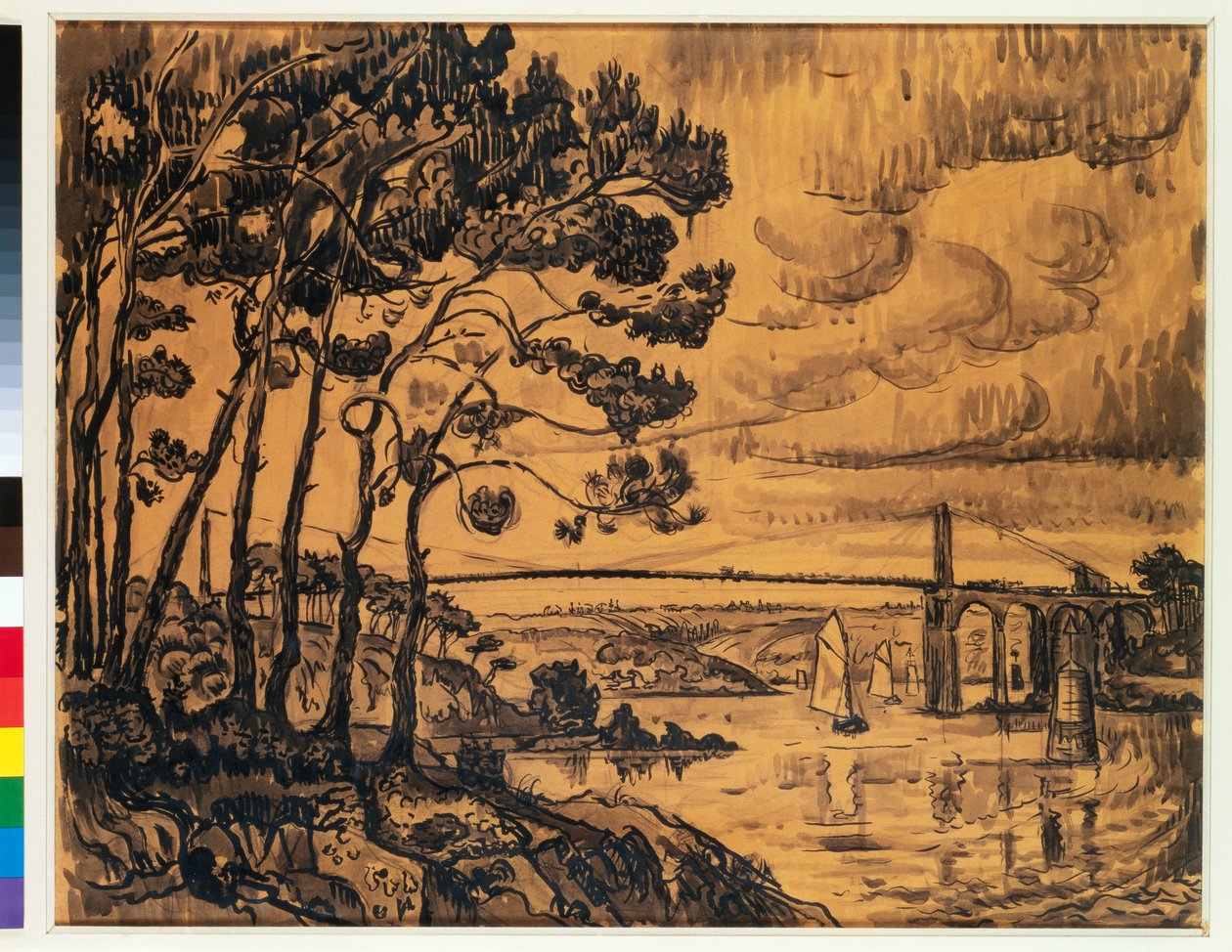 Most Lezardrieux, 1922 od Paul Signac
