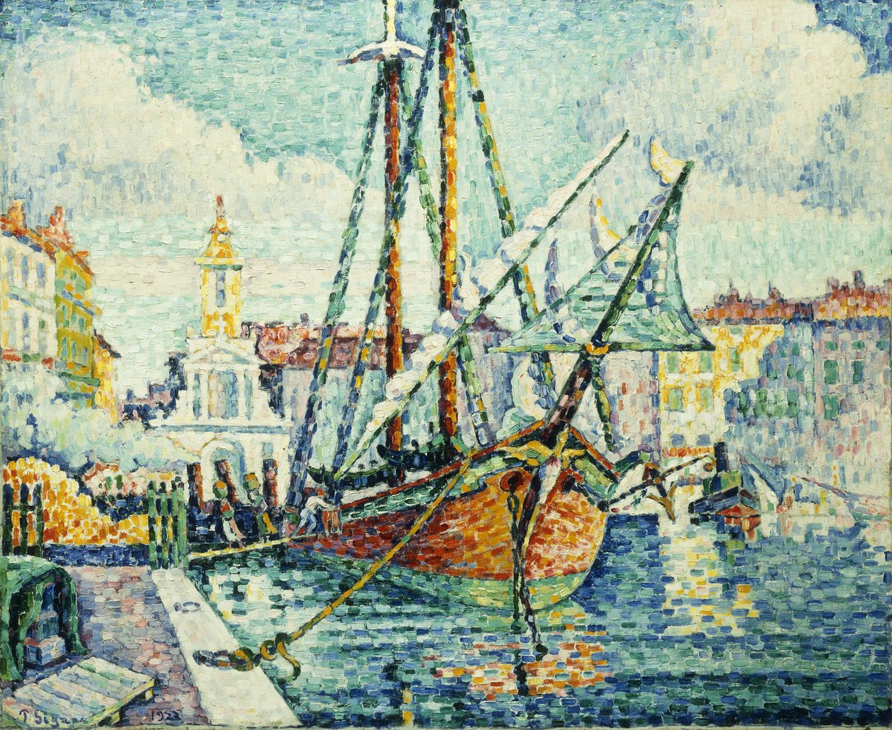 Přístav St. Tropez; Le Port de St. Tropez, 1923 od Paul Signac