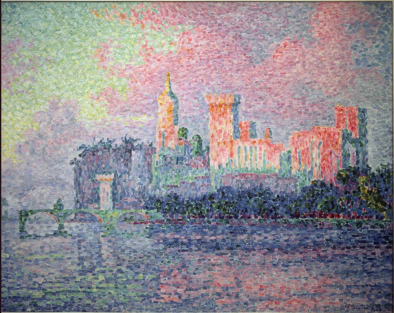 Zámek papežů v Avignonu - 1900. Olej na plátně od Paul Signac