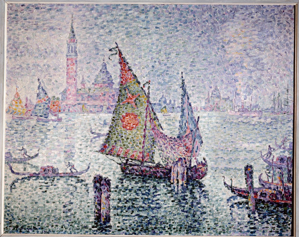 Zelený závoj, Benátky. Obraz Paula Signaca (1863-1935) od Paul Signac