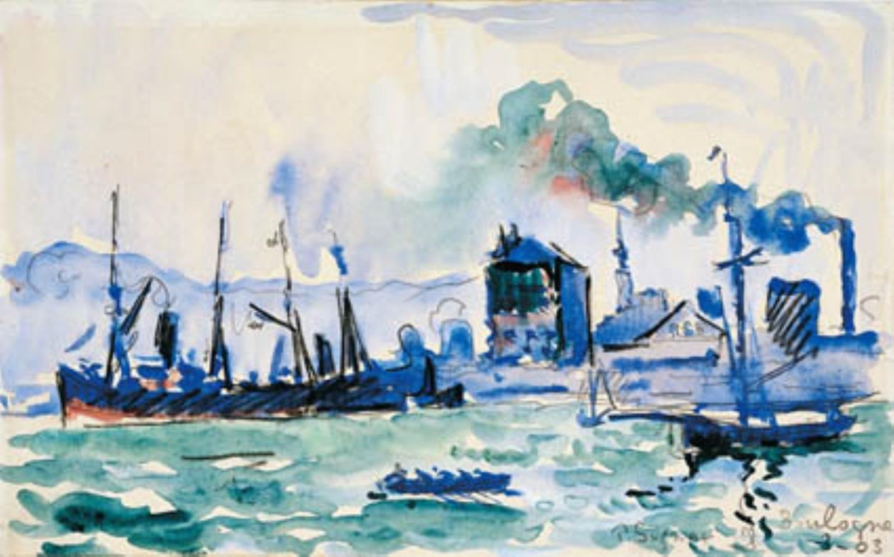 Pohled na přístav Boulogne-sur-Mer od Paul Signac
