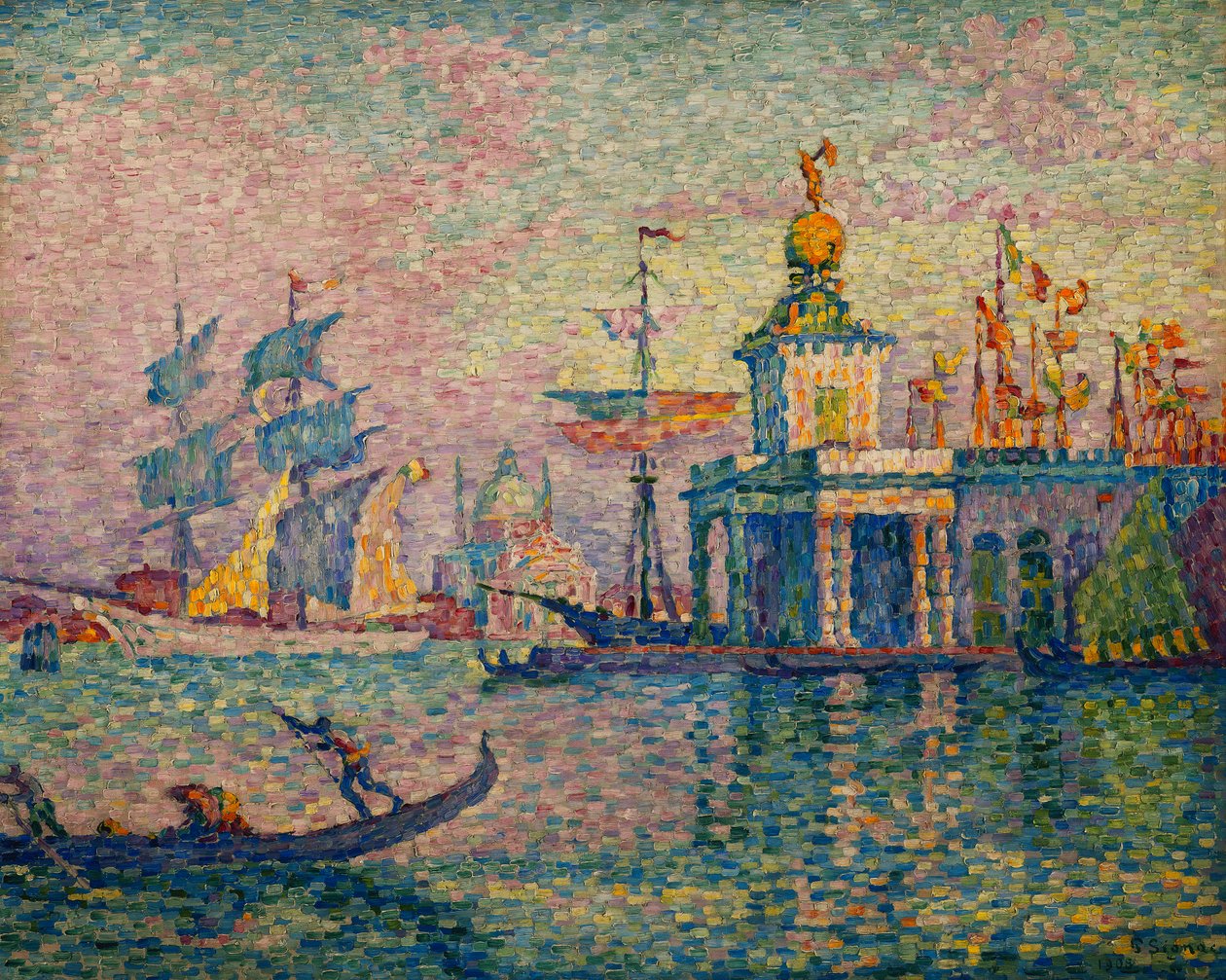 Benátky – Celnice; Benátská námořní celnice, 1908 od Paul Signac