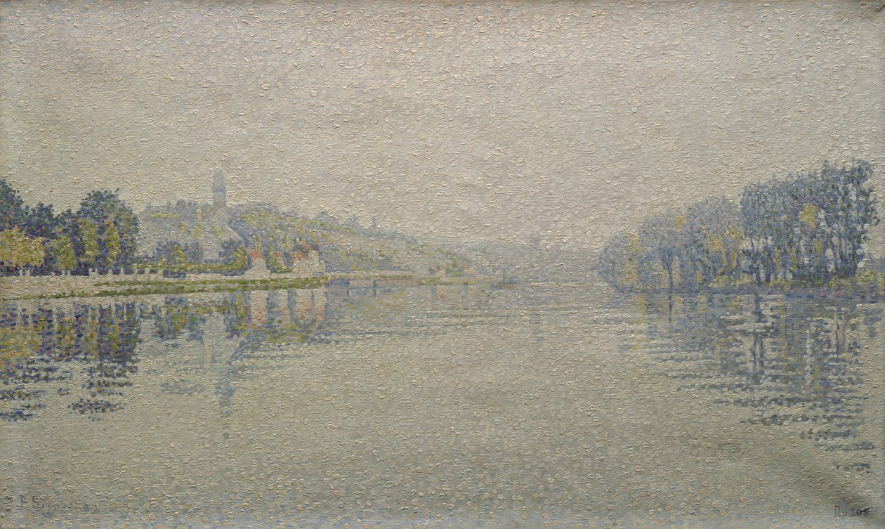 Pohled na Seinu u Herblay, 1889 od Paul Signac