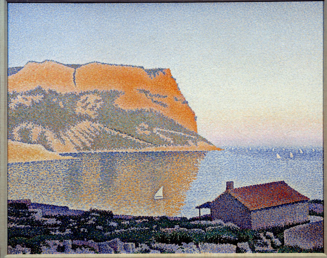 Pohled na zátoku černého rybízu, Cap Canaille Obraz od Paula Signaca (1863-1935) 1889 Soukromá sbírka - Pohled na záliv Cassis, Cap Canaille. Obraz Paula Signaca (1863-1935) od Paul Signac