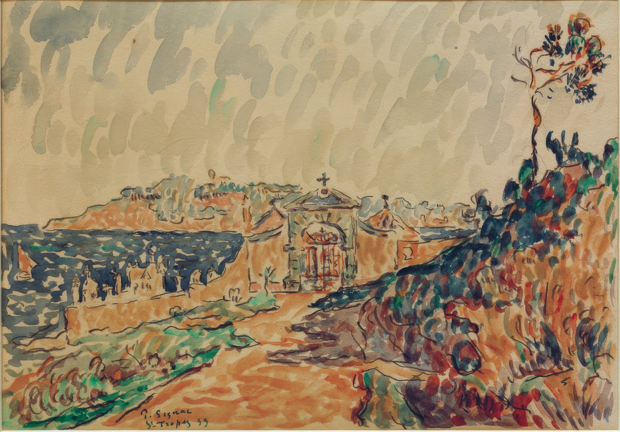 Pohled na záliv Saint-Tropez od Paul Signac