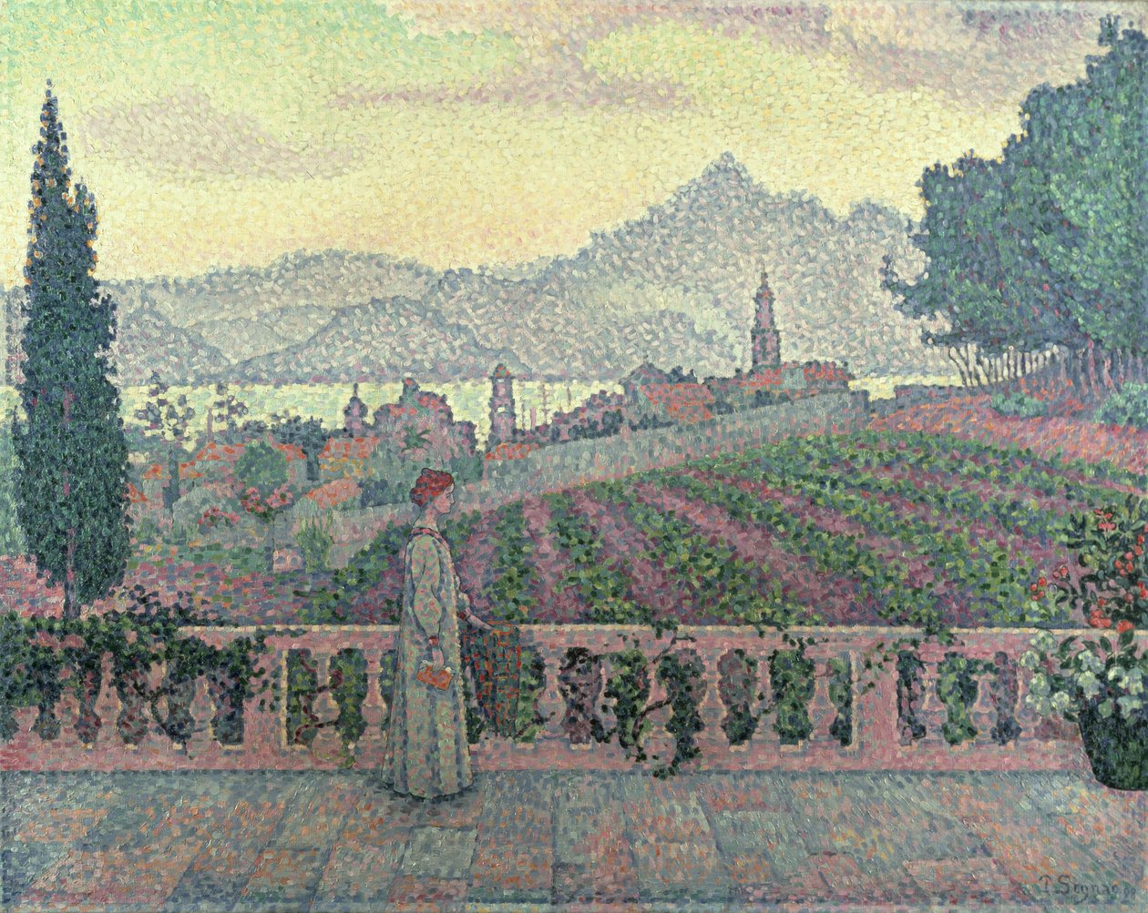 Žena na terase, 1898 od Paul Signac
